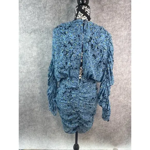 The Nicolette Mini Dress L'Academie Brand Blue Floral Size S​ - Picture 4 of 8